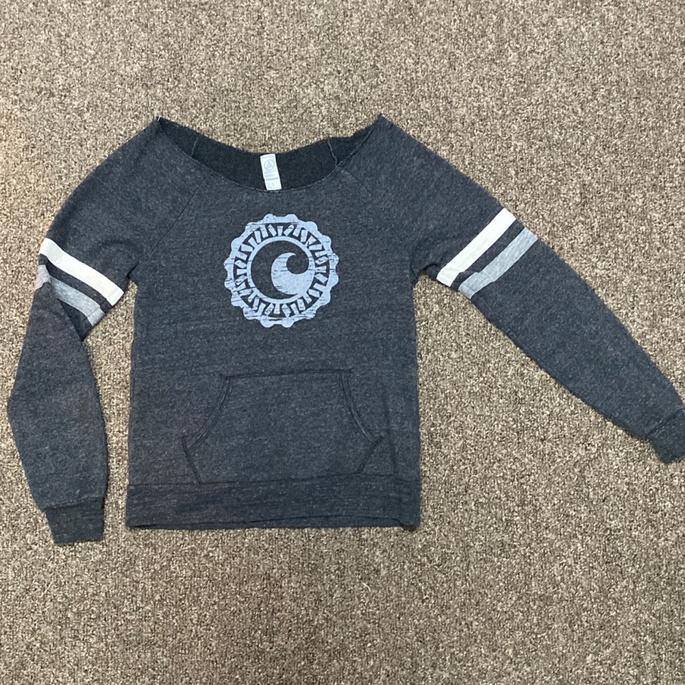 Alternative apparel women’s long sleeve top, dark grey, size: small